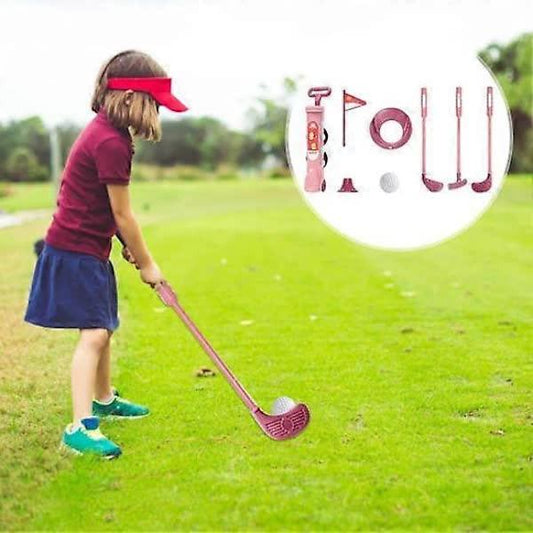Set Kids Golf Toys Play Set with Golf Club 4 Balls Flag Practice Hole Putter Parent-Child Interaction Indoor Outdoor Golf Sports Toy Pi....