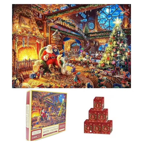 Puzzle Advent Calendar 2024 - Christmas Puzzle with 1008 Pieces Multicolored. Hover Image