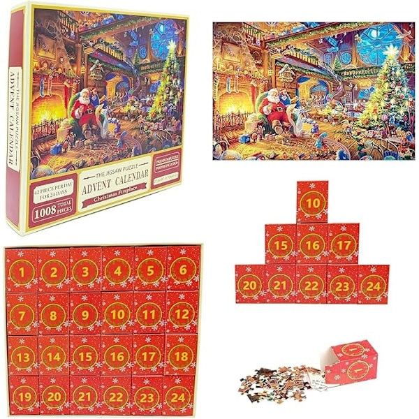 Puzzle Advent Calendar 2024 - Christmas Puzzle with 1008 Pieces Multicolored Main Image