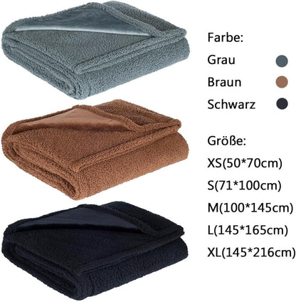 The Waterproof Blanket, Snuggle Blanket for Sofa Bed Couch, Waterproof Pet Blanket for Dog and Cat, 100% Leak Proof Waterproof Fully Pee Proof Brown Brown L:145*165CM