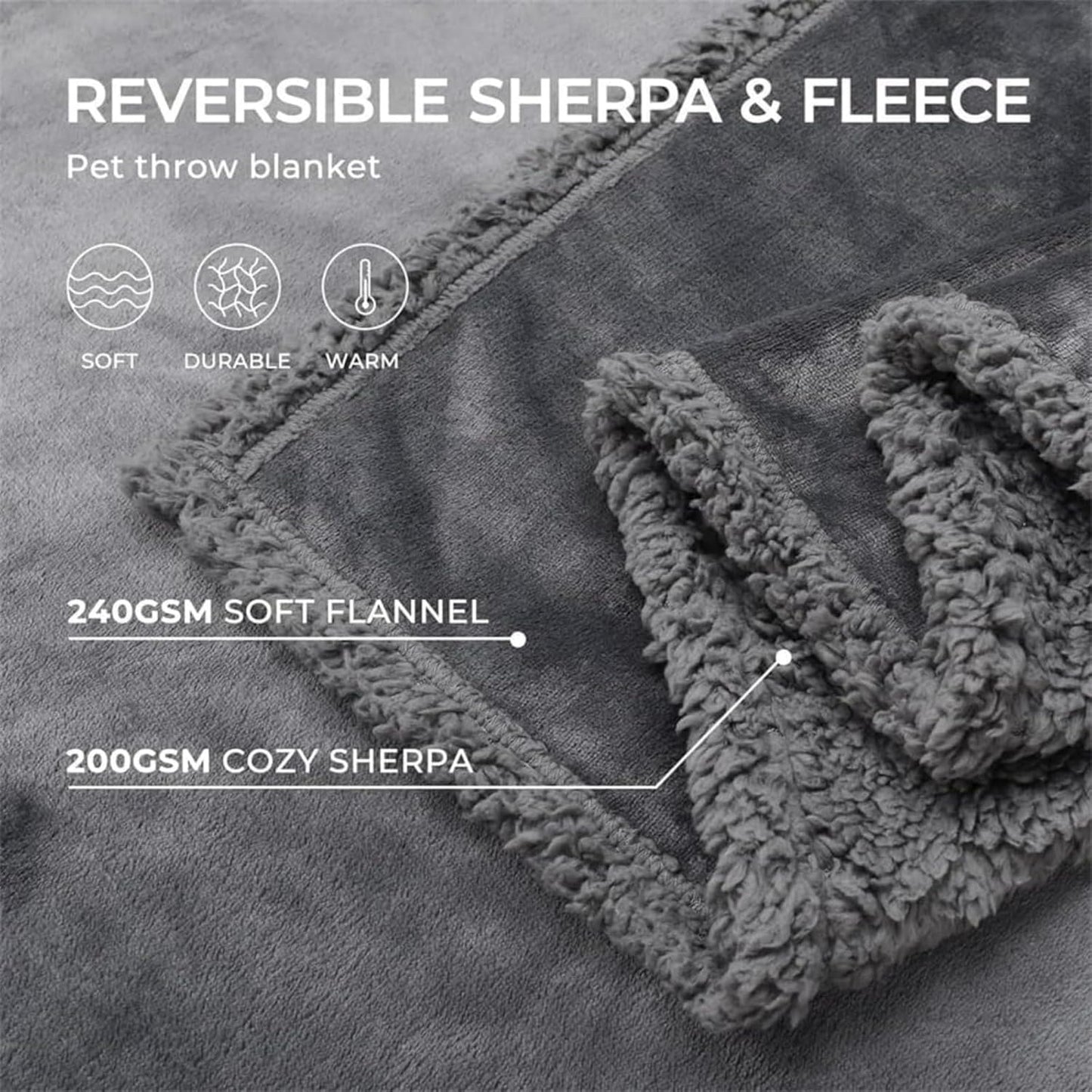 The Waterproof Blanket, Snuggle Blanket for Sofa Bed Couch, Waterproof Pet Blanket for Dog and Cat, 100% Leak Proof Waterproof Fully Pee Proof Brown Brown L:145*165CM