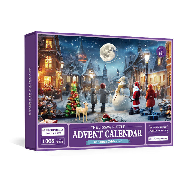 Puzzle Advent Calendar 2025, 1008 Puzzle Pieces 25 Days Christmas Countdown Advent Calendars 2. Hover Image