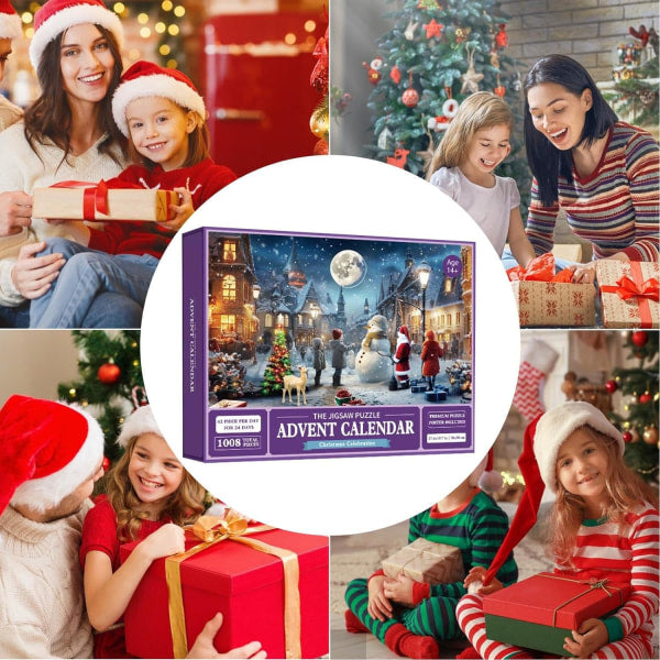 Puzzle Advent Calendar 2025, 1008 Puzzle Pieces 25 Days Christmas Countdown Advent Calendars 2 Main Image