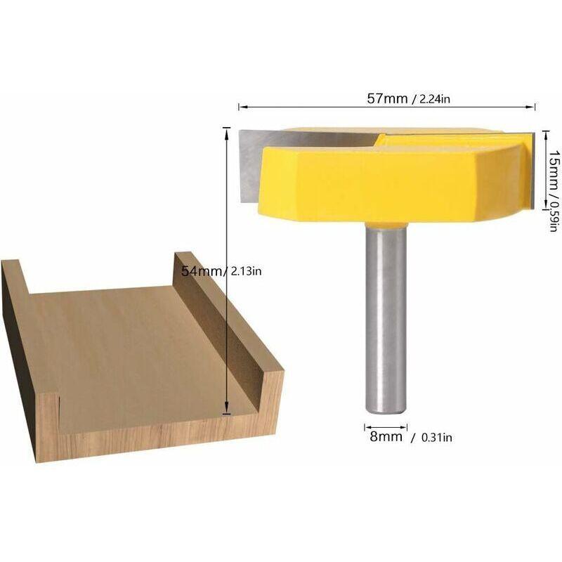Router, Edge Router, 8mm Router, Bottom Cleaning Router, T-Slot Routers, 8x57mm Bottom, Yellow Blade, from DE.