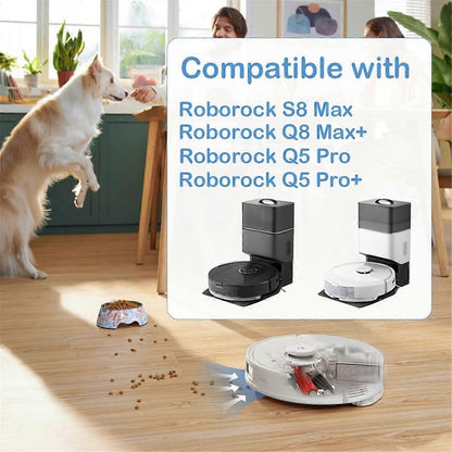 For Roborock Q8 Max/ Q5 Pro Main Brush Side Brush Hepa Filter Mop Cloth 51 51 plastic.