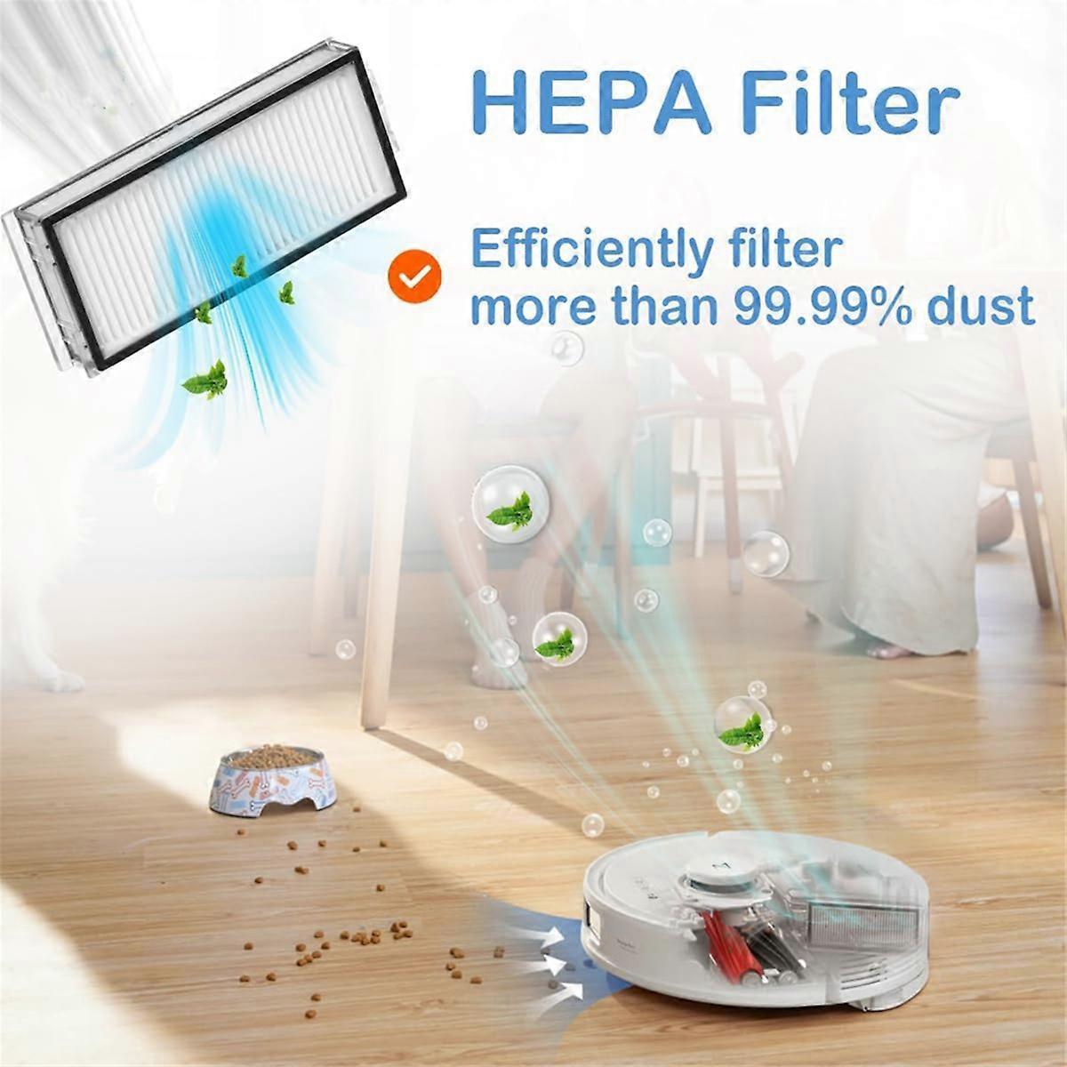 For Roborock Q8 Max/ Q5 Pro Main Brush Side Brush Hepa Filter Mop Cloth 51 51 plastic.