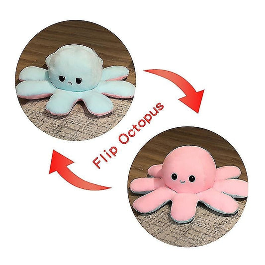 Double-sided blue octopus plush toy, large plush octopus pillow toy blue - Perfect Blue 90cm-max Blue 90cm.
