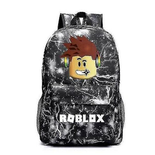 New Roblox Backpack Children School Bag Student Book Bag Travel Bag Gift Black Lightning none_max.