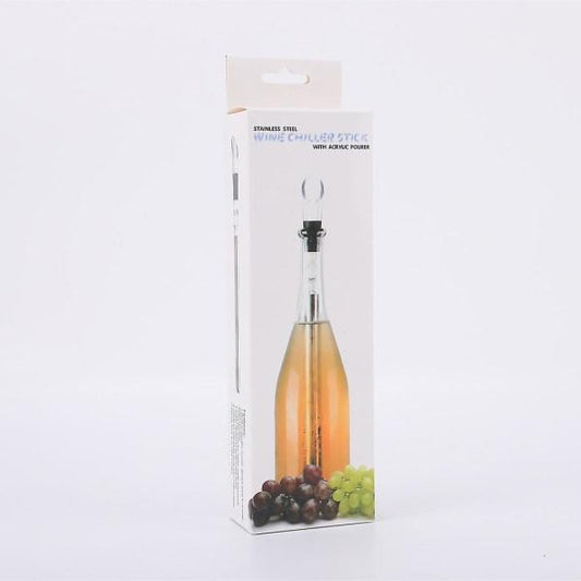 Wine Cooler, Stainless Steel Wine Chiller Rod, Bottle Wine Chiller Rod with Pour Spout, Wine Chiller Set for Red and White Wine.