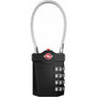 Luggage Lock, TSA 4-Digit Combination Lock for Suitcase with Opening Alarm, Code Lock Gym Cable Lock (1 Piece, Black).