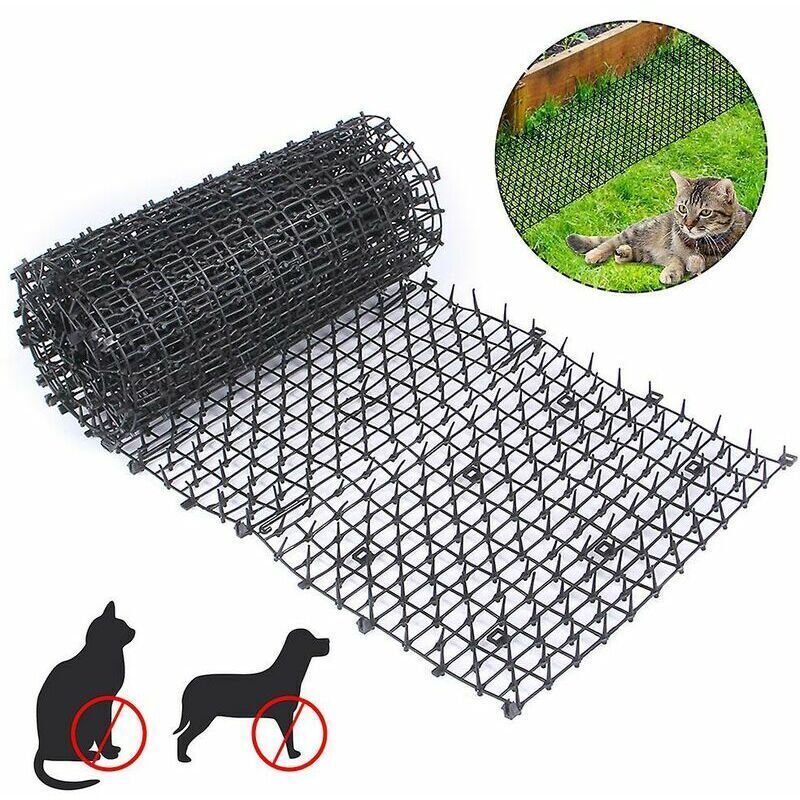 Anti-cat mat with barbed wire mesh garden anti-dog cat pet plastic anti-stick pet black 20028cm，Fonepro,de