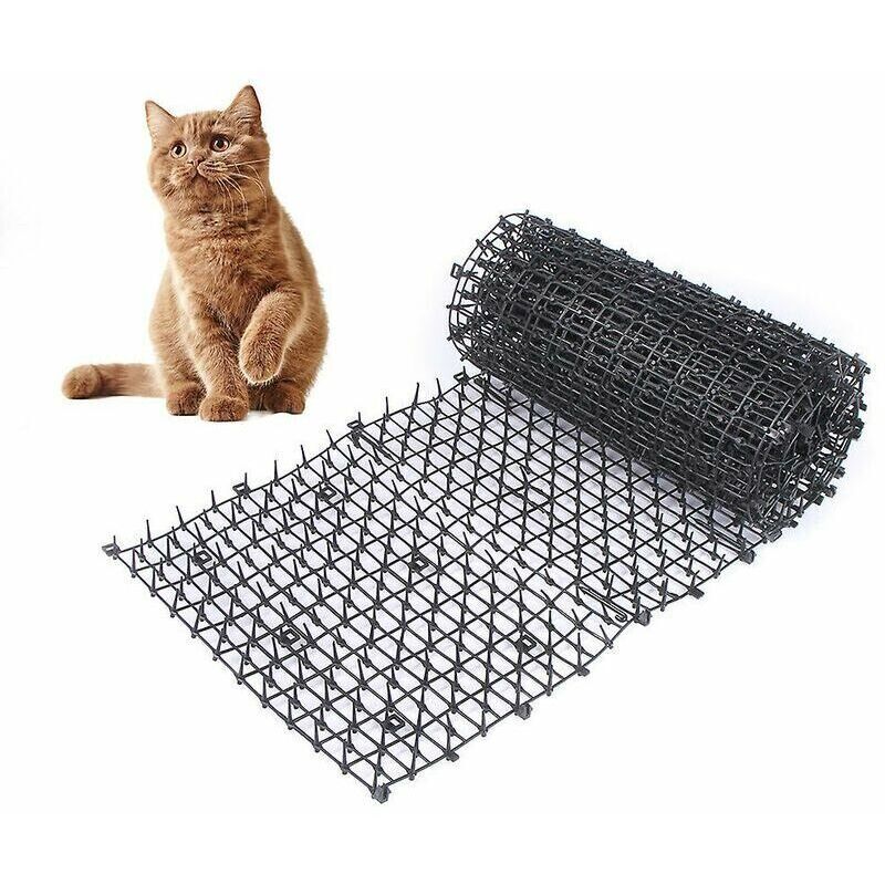 Anti-cat mat with barbed wire mesh garden anti-dog cat pet plastic anti-stick pet black 20028cm，Fonepro,de