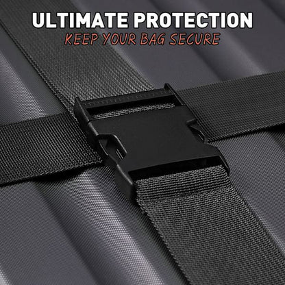 Suitcase 4-piece Luggage Strap Luggage Strap Set Cross Luggage Strap Adjustable Suitcase Strap Buckle Suitcase Strap RED