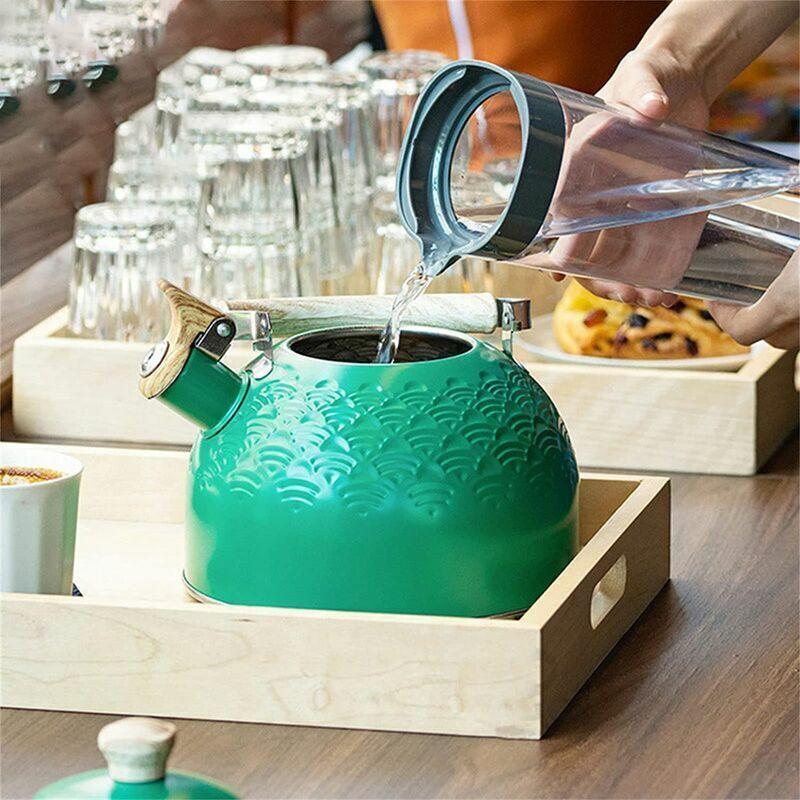Kettle 2.5L Stainless Steel Whistling Kettle for Induction and Gas Stove Wood Stove.