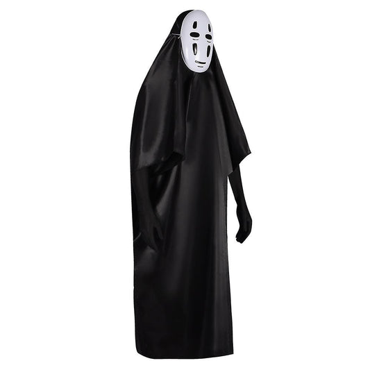 Cosplay Costume Spirited Away No Face Kaonashi Cosplay Costume Halloween Decoration Party Costume Mask Clothing Gloves Set Gifts_yux