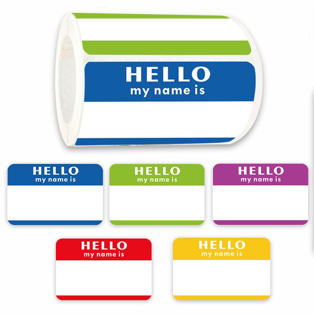 Colors (Hello My Name Is) Nameplate Stickers 300 Labels for.