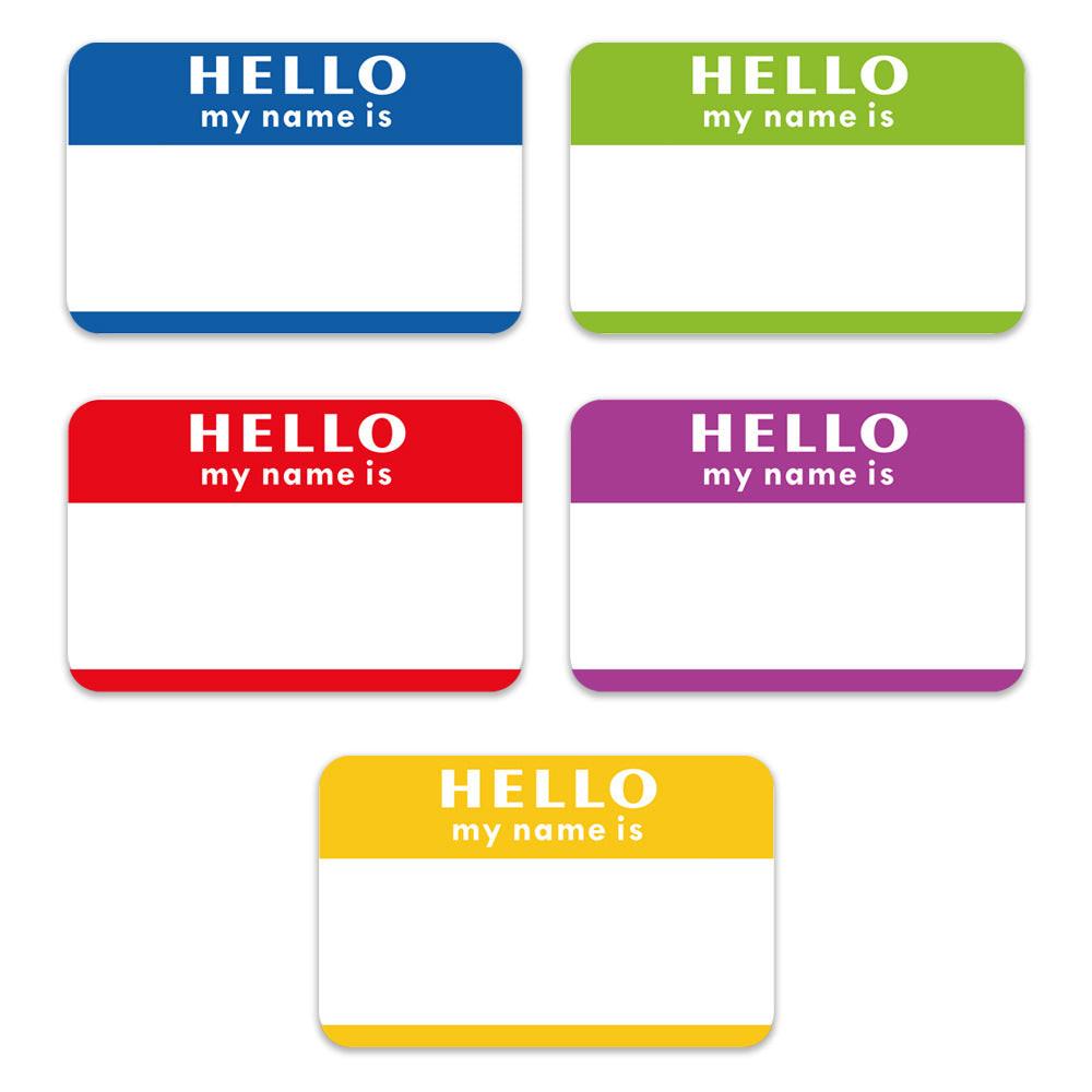 Colors (Hello My Name Is) Nameplate Stickers 300 Labels for.