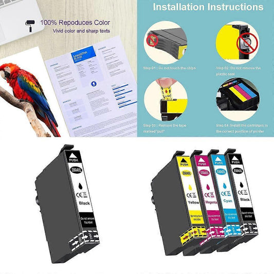 604XL Ink Cartridge for Expression Home XP-2200 XP-2205 Vivid Colors Ink.