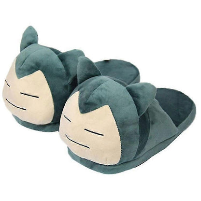Cartoon Kawaii Cute Autumn and Winter Plush Slippers Anime Game Ambient Kirby Home Warm Cotton Shoes - Perfect Snorlax_MGF Snorlax