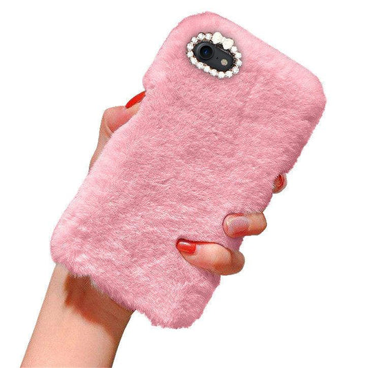 iPhone 7/8 Plus - Case/Mobile Case - Fluffy Fur Pink.