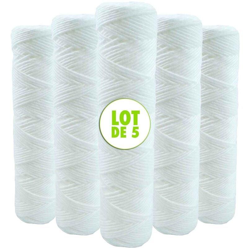 5-Pack 9 3/4 Inch Anti-Sediment Water Filter Cartridges - 20 Micron Compatible with 10 Inch Filter_MGF.