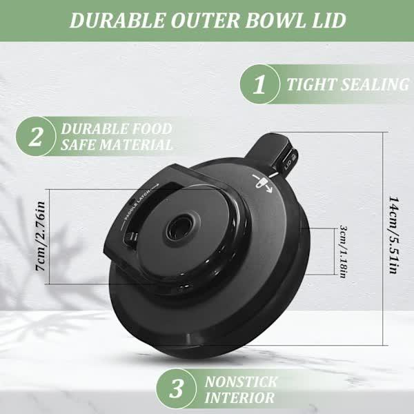 /NN/Outer Lid for Ninja Ice Creami Maker Compatible with NC299AMZ/NC301/NC300 (No Paddle) Reusable Replacement Lid Accessory{F2}.