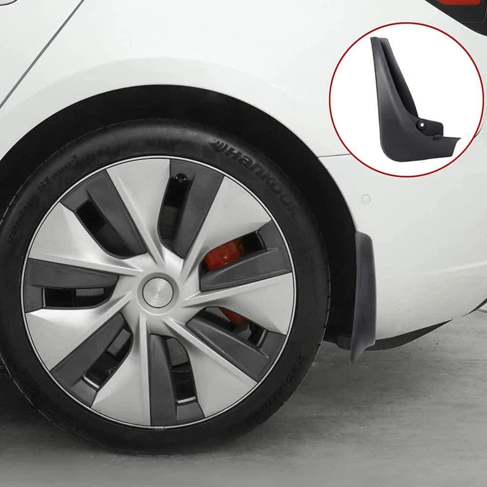 pcs Mudguards for Tesla Model 3 Front Rear Mudguard Fender Kit White Model 3_tfrf White Model 3.