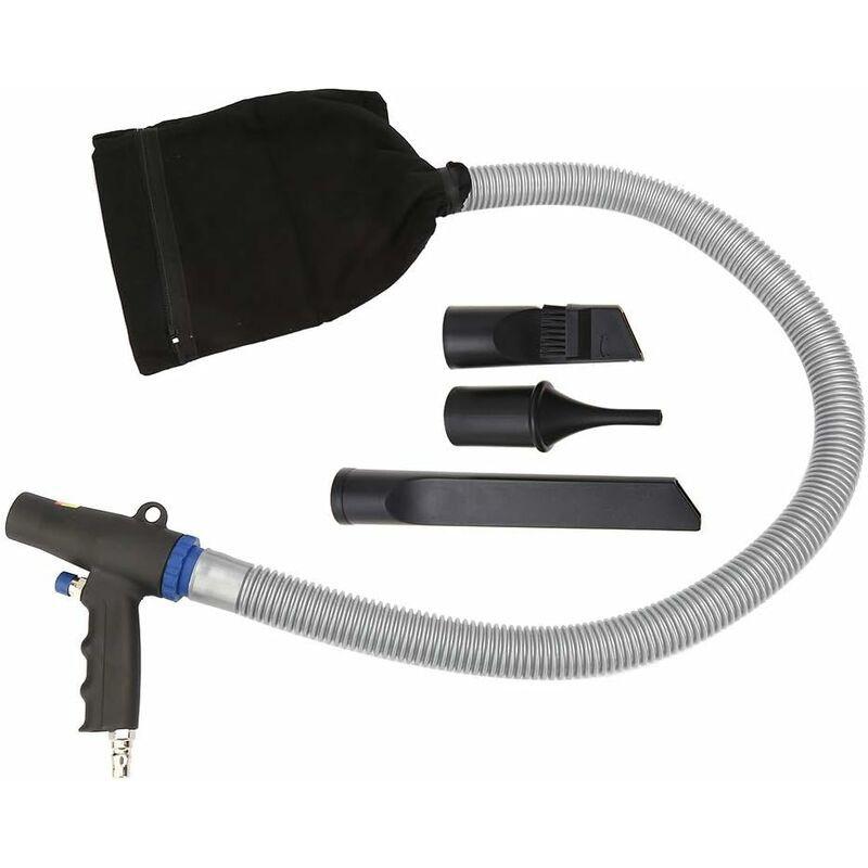 Air Blower Vacuum Gun Pneumatic Vacuum Kit - Dual Function Blower Vacuum Gun, Air Suction Blower Vacuum Gun, Including Bags, Tubes and Accessories.