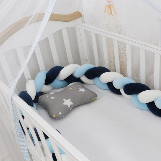 Baby rotating bed snake, bed cover decoration, handmade three-strand braid Light gray Light gray 1 meter