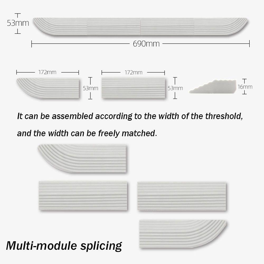 Replacement ramp for robot vacuum cleaner, threshold ramp for doors, gray.