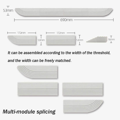 Replacement ramp for robot vacuum cleaner, threshold ramp for doors, gray.