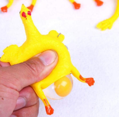 Laying Hens, creative toys, jokes, squeeze toy laying hen, ventilation chicken key chains, ventilation, stress relief, trick-yux.