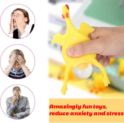 Laying Hens, creative toys, jokes, squeeze toy laying hen, ventilation chicken key chains, ventilation, stress relief, trick-yux.