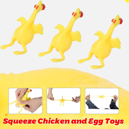 Laying Hens, creative toys, jokes, squeeze toy laying hen, ventilation chicken key chains, ventilation, stress relief, trick-yux.