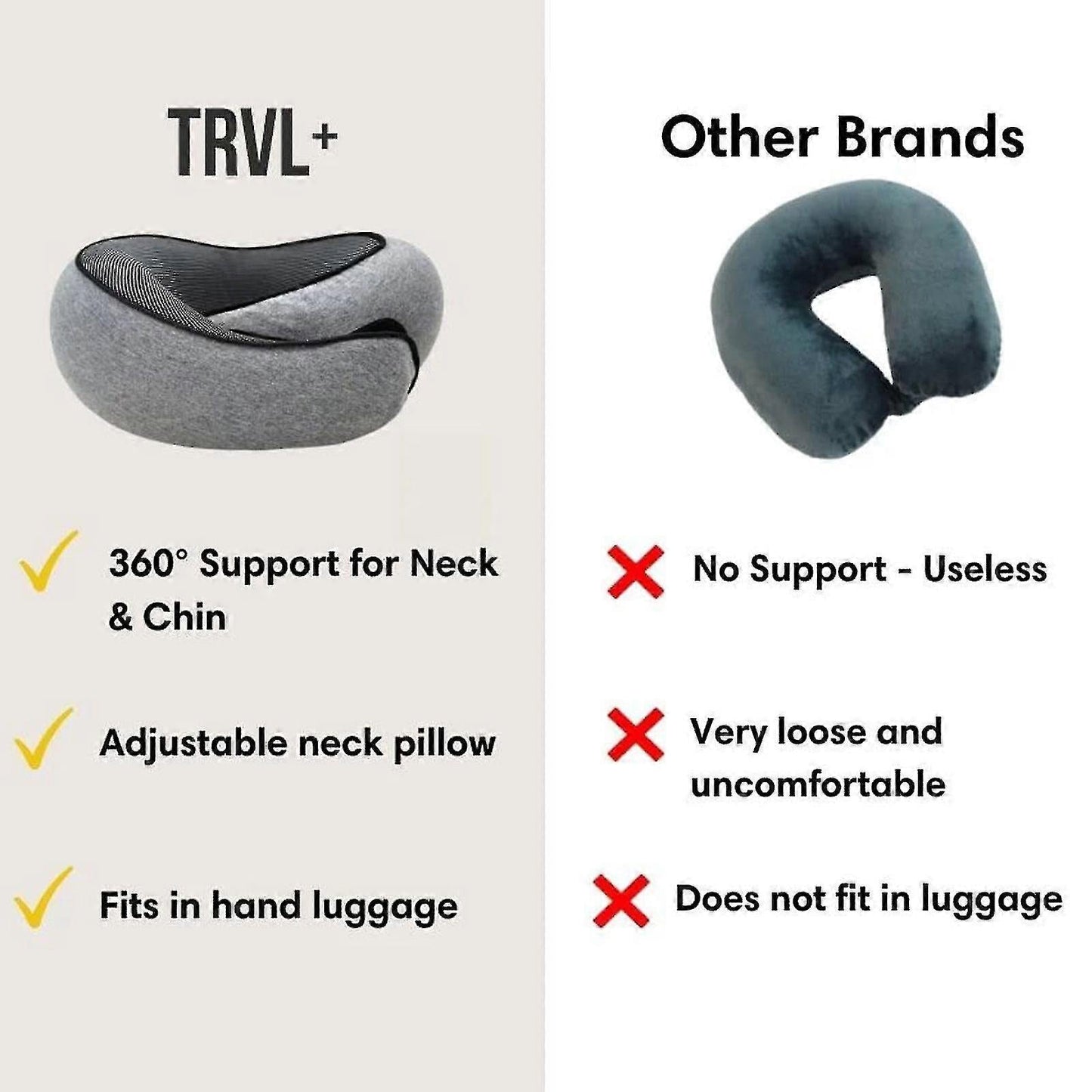Travel Neck Pillow U-Shaped Memory Cotton Neck Pillows Massage Neck Pillow Sleeping Airplane Pillow Cervical Health Care Pillow black