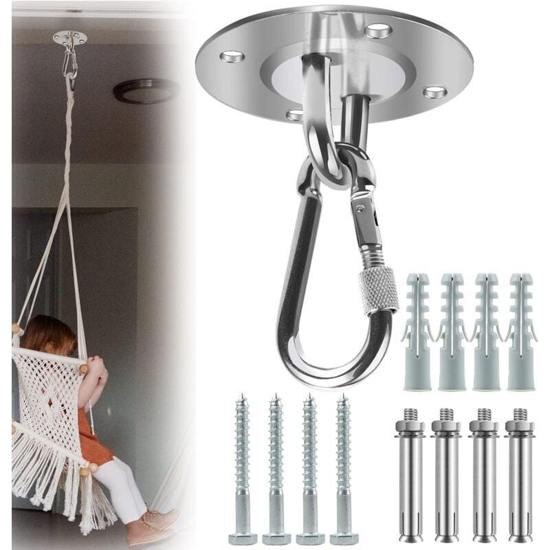 Stainless Steel Ceiling Mount, 500kg Capacity, 180Â° Rotation, Suspension.