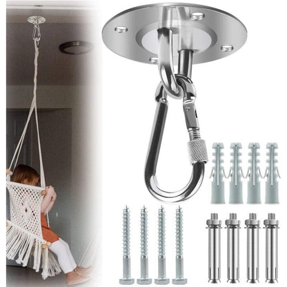 Stainless Steel Ceiling Mount, 500kg Capacity, 180Â° Rotation, Suspension.