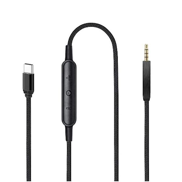 USB-C to 2.5mm Male Cable for QC25/QC35/QC35II/QC45 Headphones with Microphone.