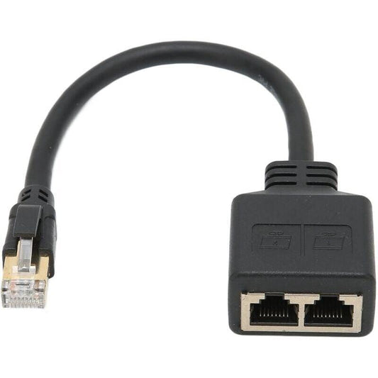 RJ45 Splitter Adapter, 1 to 2 Port RJ45 Network Ethernet Adapter Splitter, CAT8 Network Cable Splitter Adapter for Home Office,.
