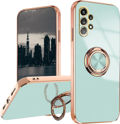 Case for Samsung Galaxy A32 5G (Green), Samsung A32 5G Case Shockproof, Plating 360 Degree Protection Magnetic Case Car Holder Case_yux.