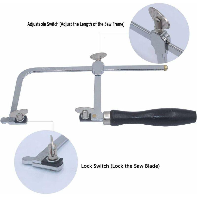 Adjustable Jeweler's Saw with 144 Blades - Professional Equipment for Jewelry Making.