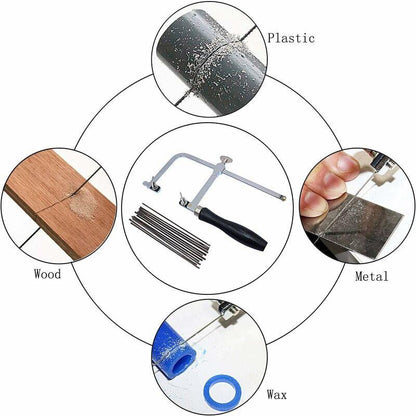 Adjustable Jeweler's Saw with 144 Blades - Professional Equipment for Jewelry Making.