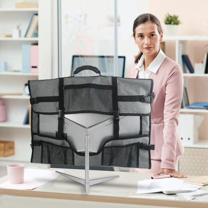 Monitor Carrying Case, Protective Storage Bag with Carrying Handle, Compatible with 24 to 27-inch Desktop Computer Monitors and Accessories.