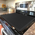 Extra Large Silicone Stove Protector Mat - Heat Resistant Protector for Electric Stove, Non-Slip Dish Mat for Kitchen Black.