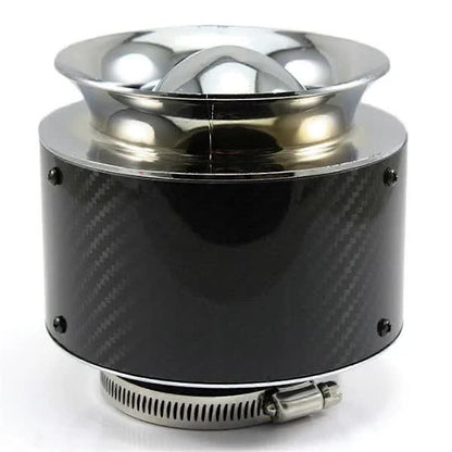 XH-UN013 Car Performance Engine Filter High Flow Air Filter for Auto Cold Air Intake 76mm Carbon Fiber F.