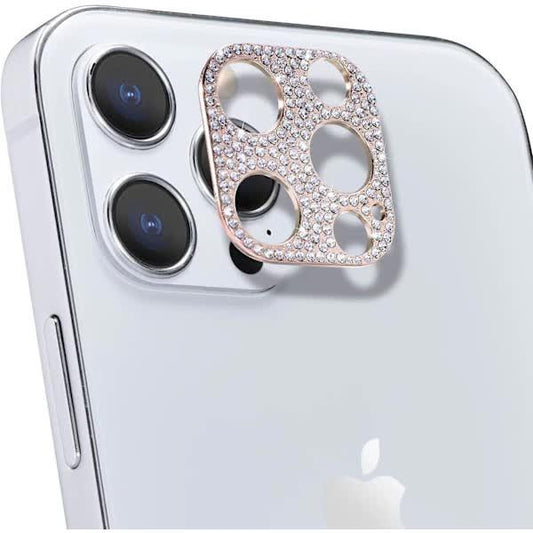 Bling Camera (Rose Gold) Back Cover for iPhone 12 Pro Max Camera, Diamond Protective Sticker Camera Lens Lens Cover for Apple iPhone 12 Pro Max.