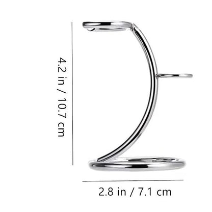 Razor and brush holder, razor stand, razor holder, shaving brush holder made of stainless steel, for storing razors and shaving brushes