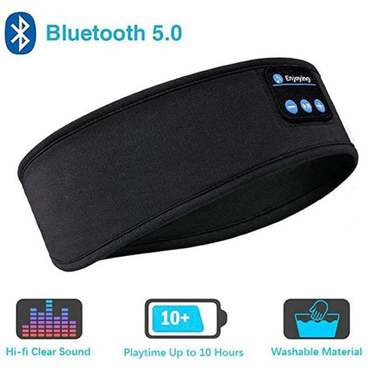 Wireless Stereo Headset with Headband for Running, Sleeping and Music - Black.