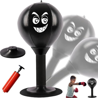 Boxing Ball for Desk - Stress Reducing Boxing Ball with Suction Cup, Stress Ball for Office, Workplace & Home, Perfect Gift Idea.