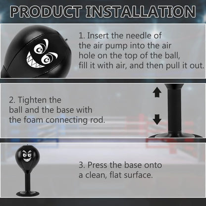 Boxing Ball for Desk - Stress Reducing Boxing Ball with Suction Cup, Stress Ball for Office, Workplace & Home, Perfect Gift Idea.